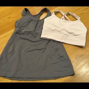 Lululemon Turbo Tank top & Long Line Energy Bra Bundle LN 4
